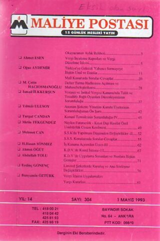 Maliye Postası 1993/ 304