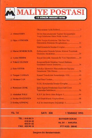 Maliye Postası 1993/ 308