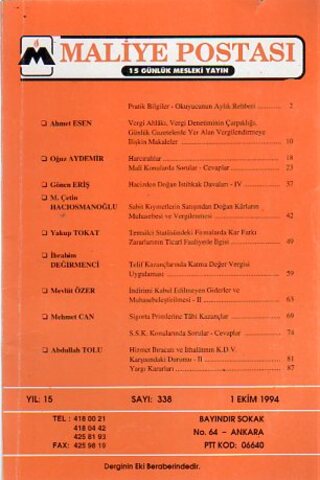 Maliye Postası 1994 /338