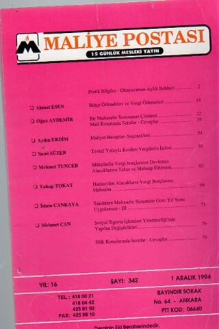 Maliye Postası 1994/ 342