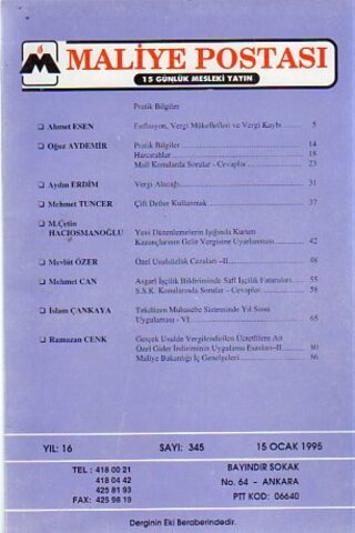 Maliye Postası 1995/ 345