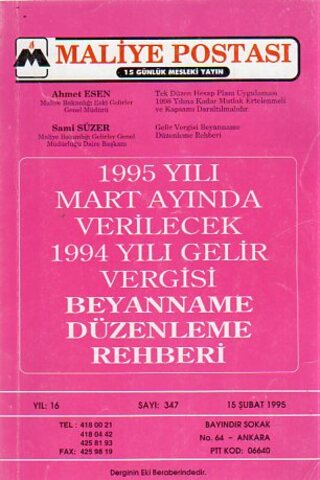 Maliye Postası 1995/ 347