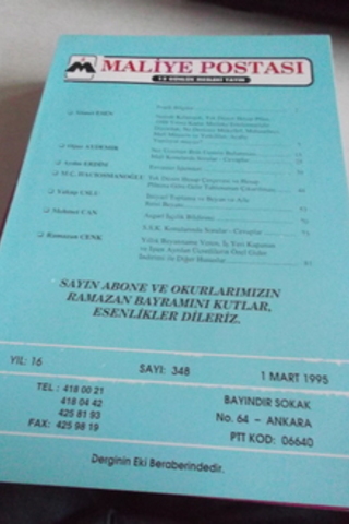 Maliye Postası 1995 / 348