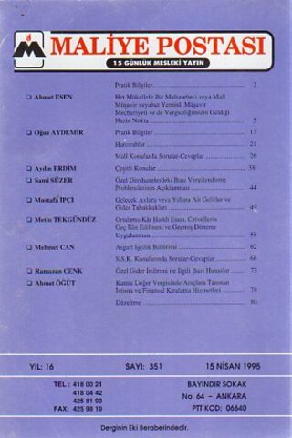 Maliye Postası 1995/ 351