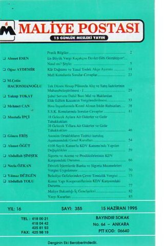 Maliye Postası 1995/ 355