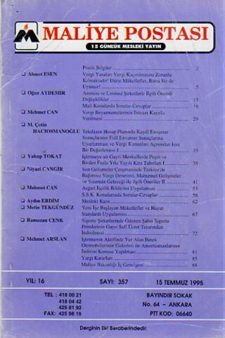 Maliye Postası 1995/ 357