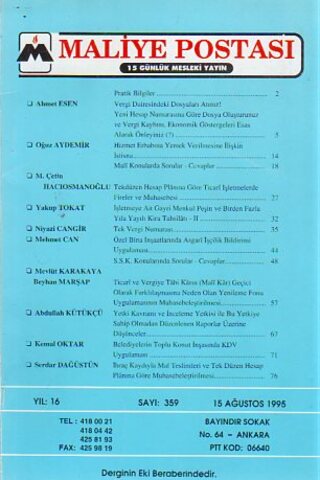 Maliye Postası 1995/ 359