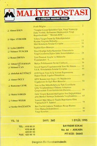 Maliye Postası 1995/ 360