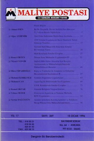 Maliye Postası 1996/ 369