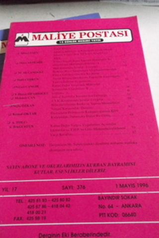 Maliye Postası 1996 / 376