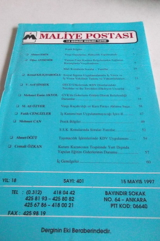 Maliye Postası 1997 / 401