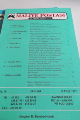 Maliye Postası 1997 / 409
