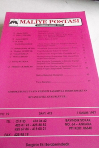 Maliye Postası 1997 / 412
