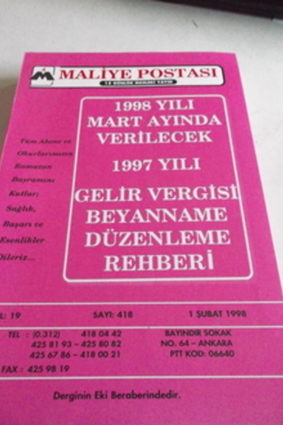 Maliye Postası 1998 / 418