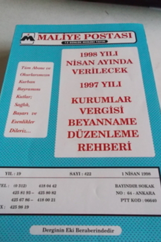 Maliye Postası 1998 / 422