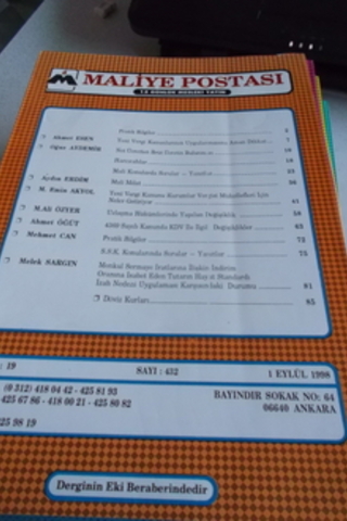 Maliye Postası 1998 / 432