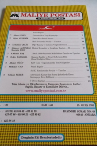 Maliye Postası 1999 / 441