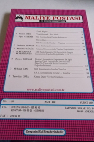 Maliye Postası 1999 / 442
