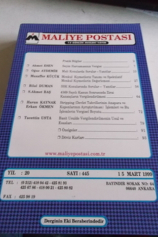 Maliye Postası 1999 / 445