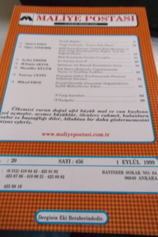 Maliye Postası 1999 / 450