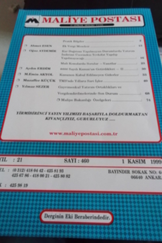 Maliye Postası 1999 / 460