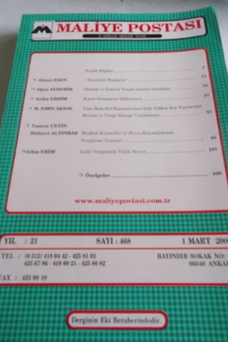 Maliye Postası 2000 / 468