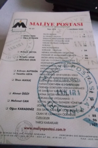 Maliye Postası 2000 / 474