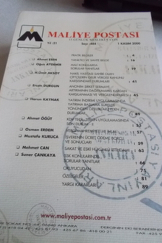 Maliye Postası 2000 / 484