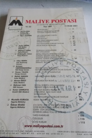 Maliye Postası 2001 / 489