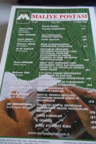 Maliye Postası 2001 / 493