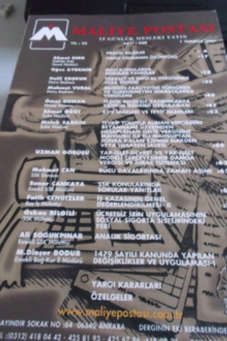 Maliye Postası 2001 / 500
