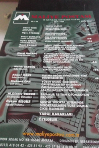 Maliye Postası 2001 / 504