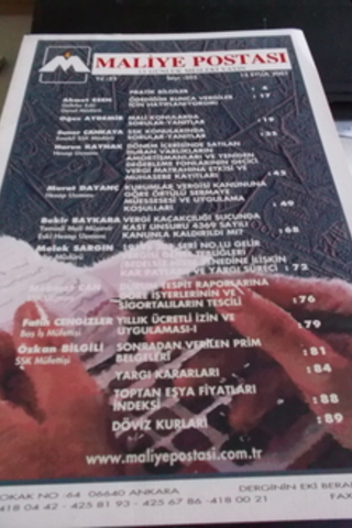 Maliye Postası 2001 / 505