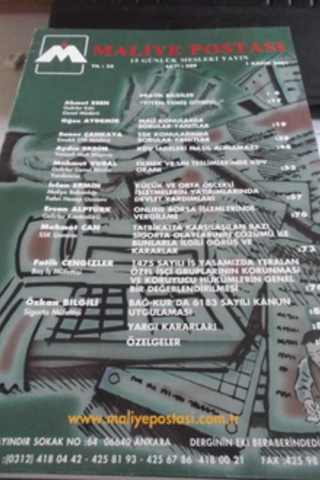 Maliye Postası 2001 / 508