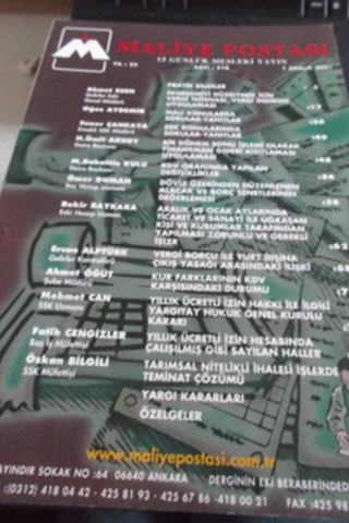 Maliye Postası 2001 / 510