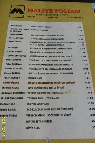 Maliye Postası 2003 / 543
