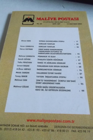 Maliye Postası 2003 / 547