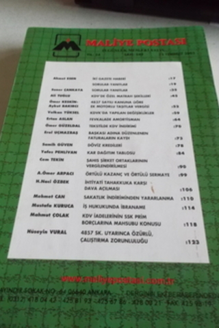 Maliye Postası 2003 / 549