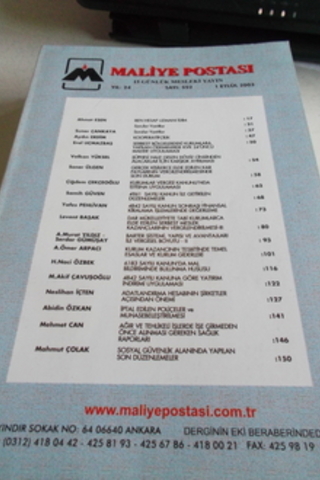 Maliye Postası 2003 / 552