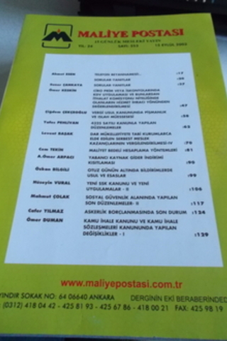 Maliye Postası 2003 / 553
