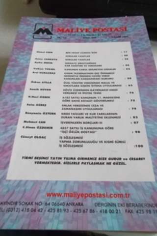 Maliye Postası 2003 / 556