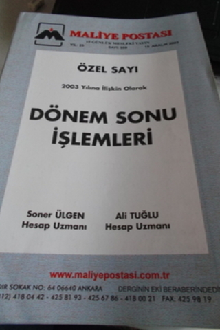 Maliye Postası 2003 / 559