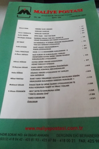 Maliye Postası 2005 / 594