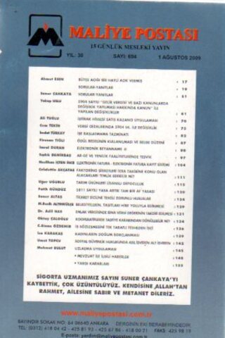 Maliye Postası 2009 /694