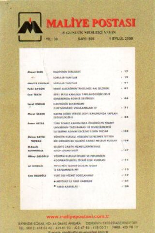 Maliye postası 2009 / 696