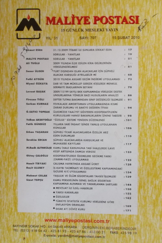 Maliye Postası 2010/707