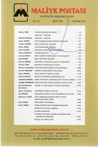 Maliye Postası 2010 / 723
