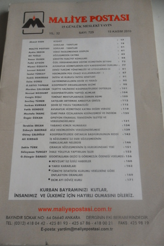 Maliye Postası 2010/725