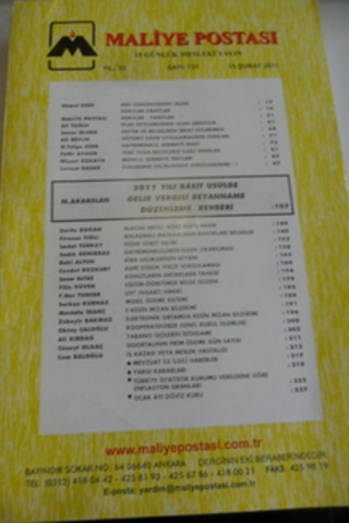 Maliye Postası 2011 / 731