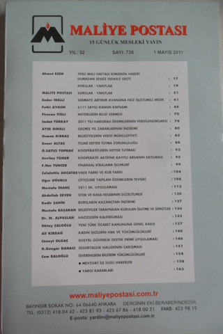 Maliye Postası 2011 / 736